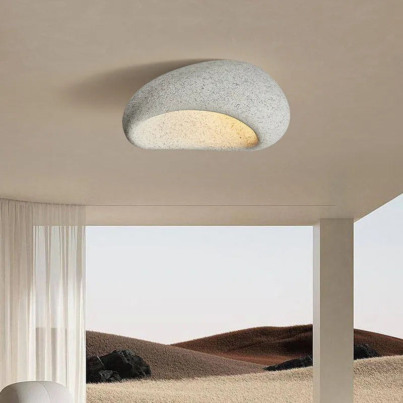 Wabi-Sabi Plafondlampe i Metal – Elegant Belysning til Hjemmet Loftlampe Tech Butik Lys grå 3 Skiftende lys 45cm X 45cm