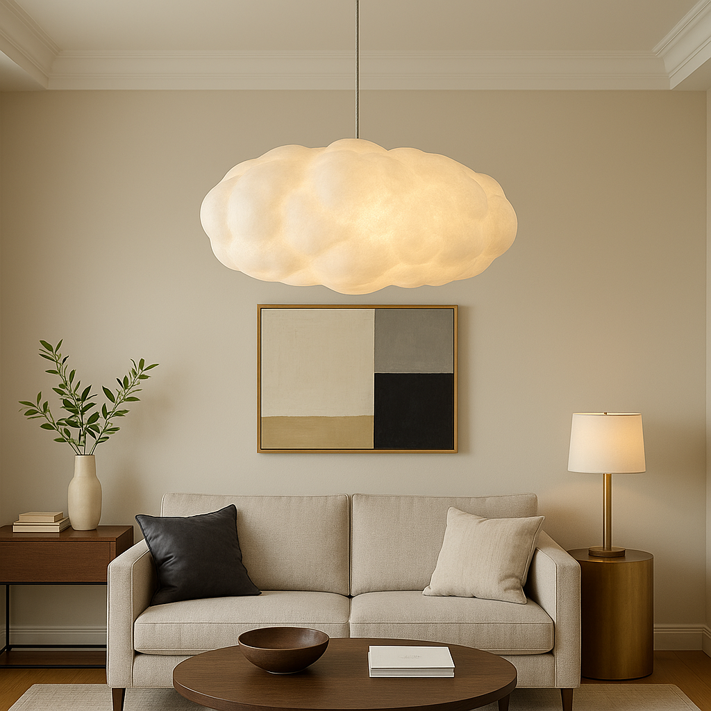 Stilfuld Cloudy Pendelampe – En Drømmende Sky af Lys Hanglamp Tech Butik 40cm x 20cm
