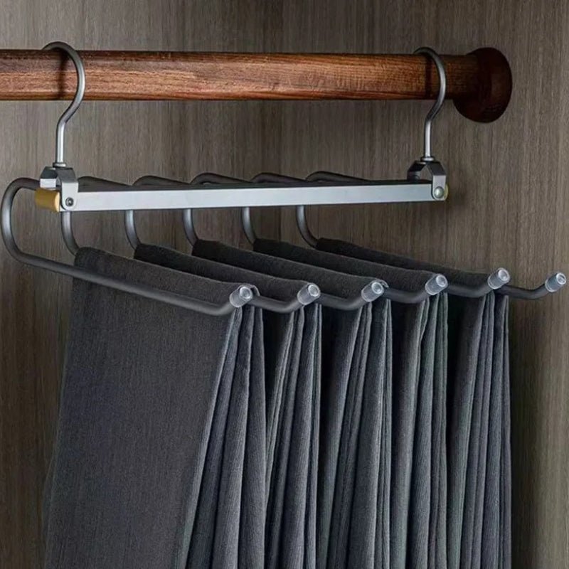 Pladsbesparende buksebøjle i aluminium – Smart og roterbar bøjle til garderoben Storage & Organization Tech Butik Metallisk grå