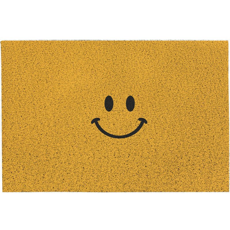 Mood Emoji Dørmåtte – Legesyg personlighed ved din indgang Bath Mats & Rugs Tech Butik Glad Gul 40cm x 60cm