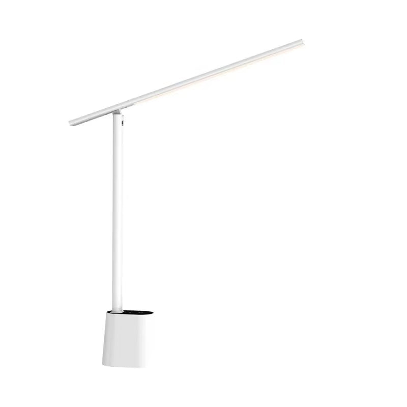 Dimbare Bureaulampe Med Opladelig Batteri - Moderne Design, Kompakt Størrelse Skrivebordslampe Tech Butik Hvid