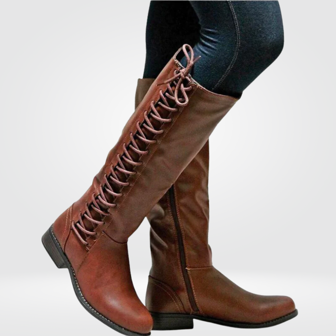 Komfortable Knæhøje Dame Støvler – Moderne Stil med Suveræn Støtte Women's Boots Tech Butik Brun 35