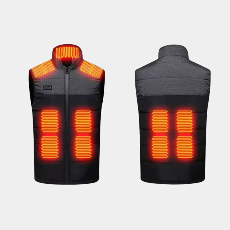 Opvarmet Termovest med Smart Vintervarmeteknologi Vest Tech Butik Grå sort S