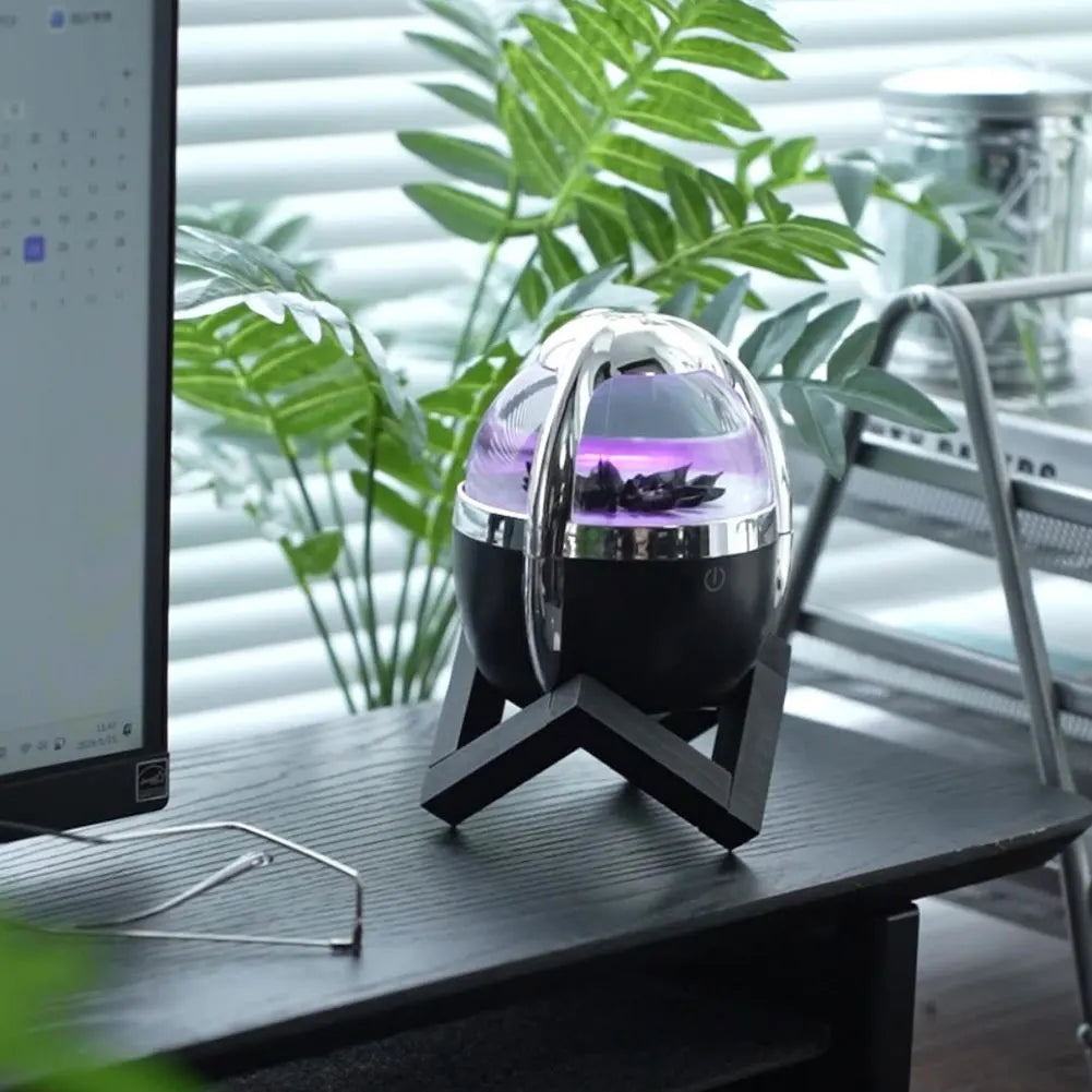 Æggeformet Bluetooth-Kompatibel Højttaler med Magnetisk Væskedisplay Gadgets Tech Butik