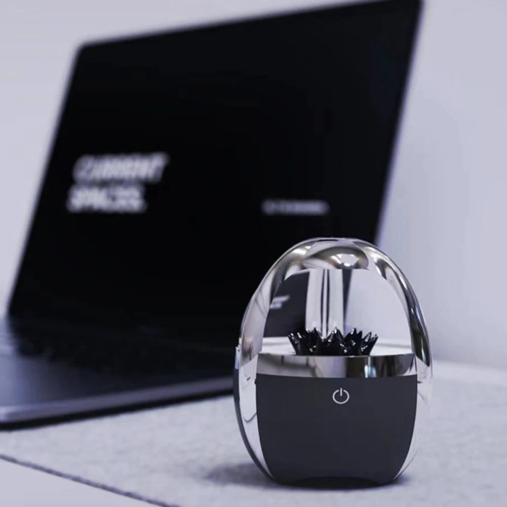 Æggeformet Bluetooth-Kompatibel Højttaler med Magnetisk Væskedisplay Gadgets Tech Butik