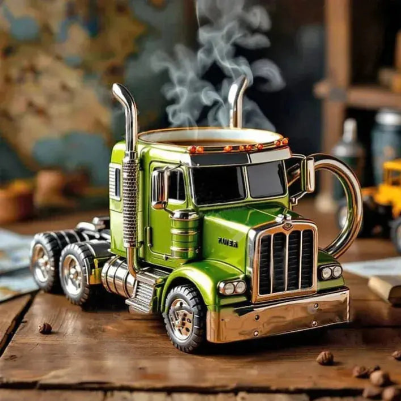 TruckMug | Kaffekop med Unikt Lastbildesign Mug Tech Butik Legergroen