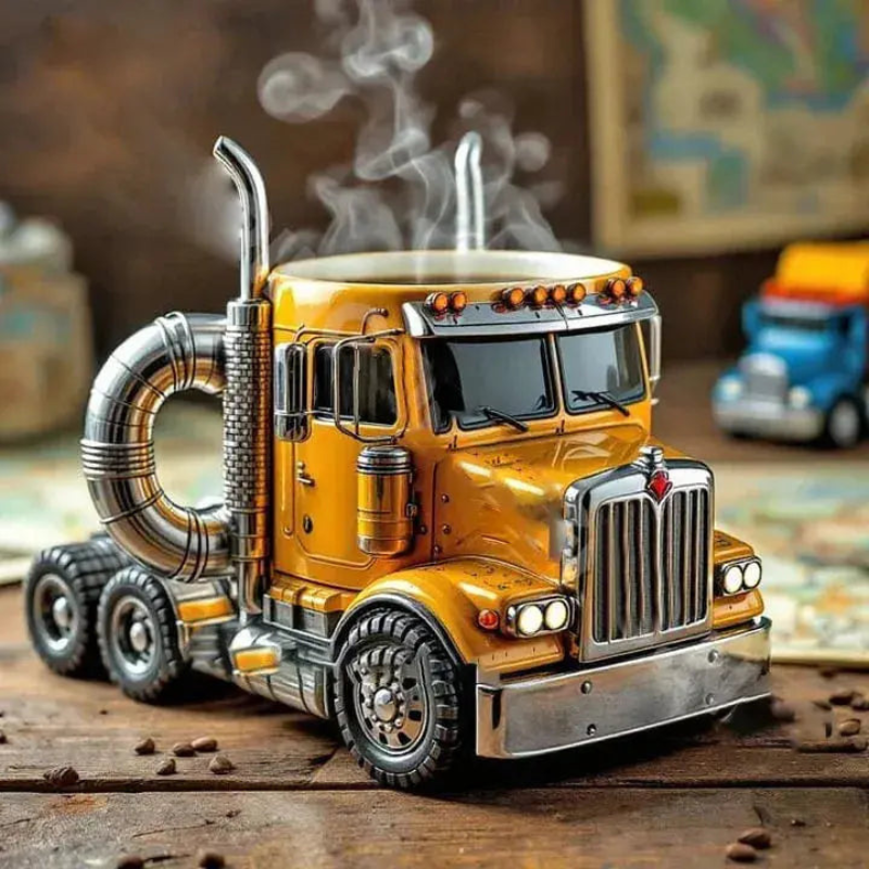 TruckMug | Kaffekop med Unikt Lastbildesign Mug Tech Butik Gul