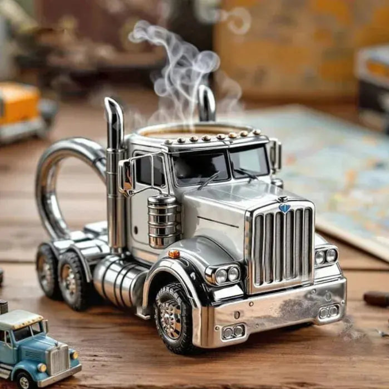 TruckMug | Kaffekop med Unikt Lastbildesign Mug Tech Butik Sølv