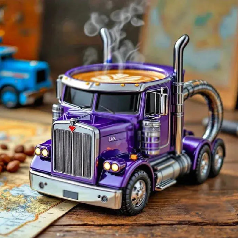 TruckMug | Kaffekop med Unikt Lastbildesign Mug Tech Butik Lilla