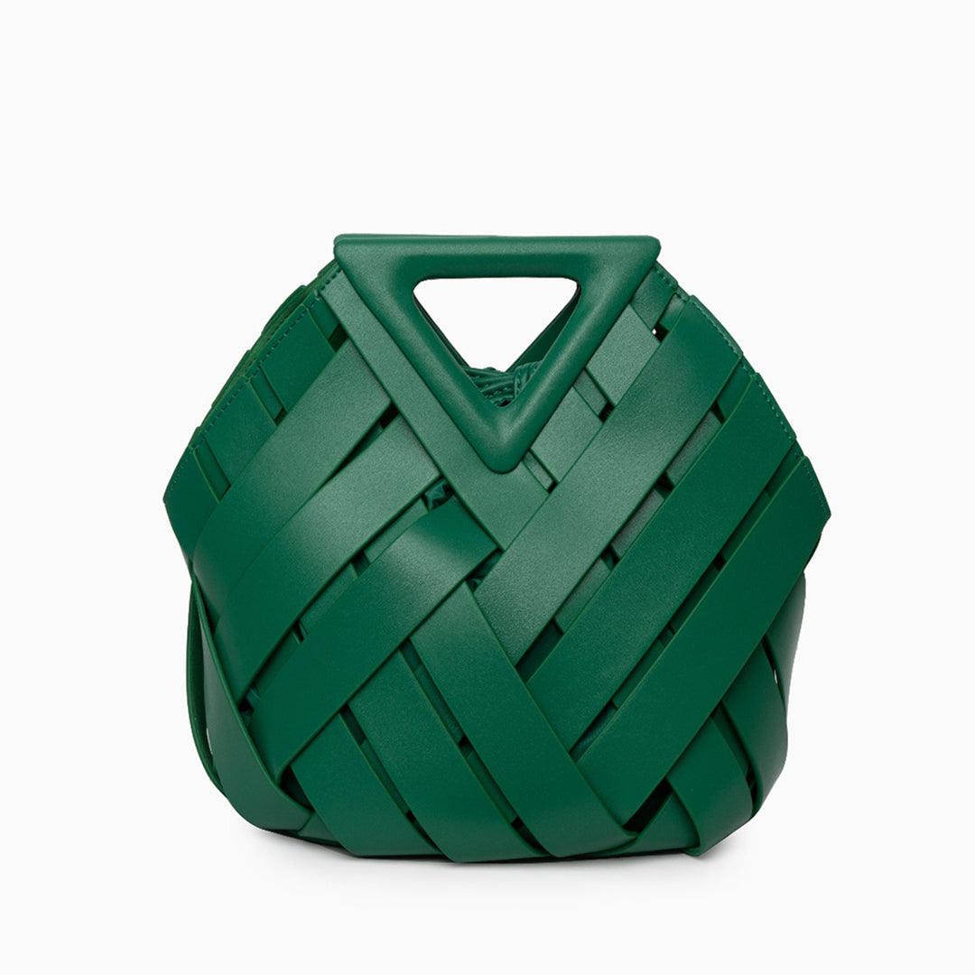 Chic Flettet Håndtaske – Tidløs Struktur, Ubesværet Elegance Handbag Tech Butik Grøn