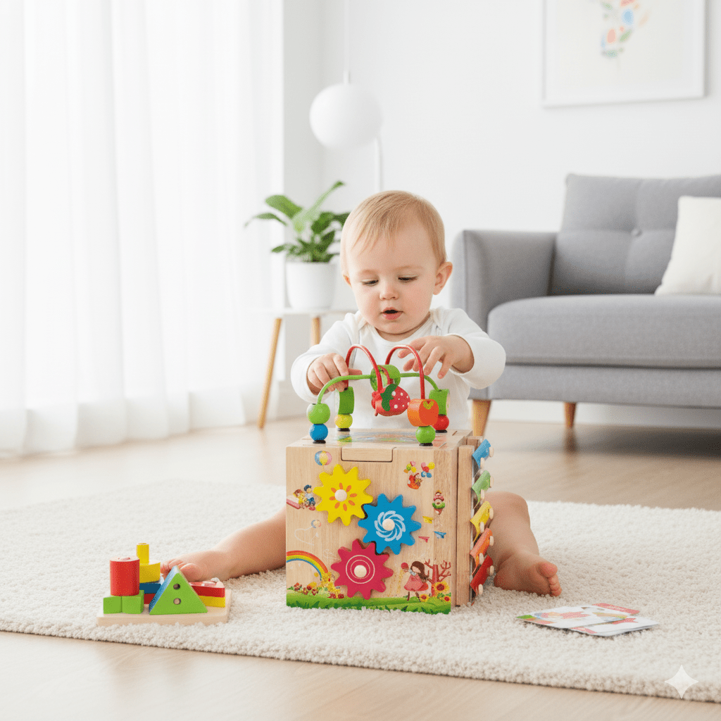8-i-1 Montessori Trækube – Legende Læring for Småbørn Toys Tech Butik