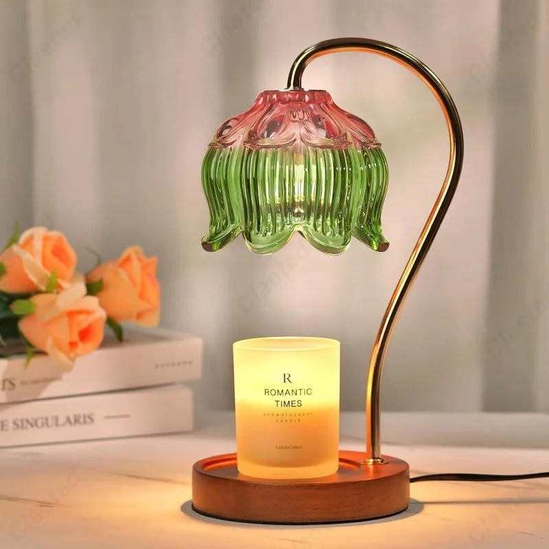Candle Warmer Lampe - Elegant Stemning Møder Sikker, Beroligende Duft Lamp Tech Butik D