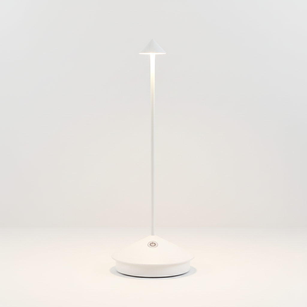 Bærbar Trådløs LED Bordlampe – Justerbar, Bærbar & Elegant Bordlamper Tech Butik Måne Hvid