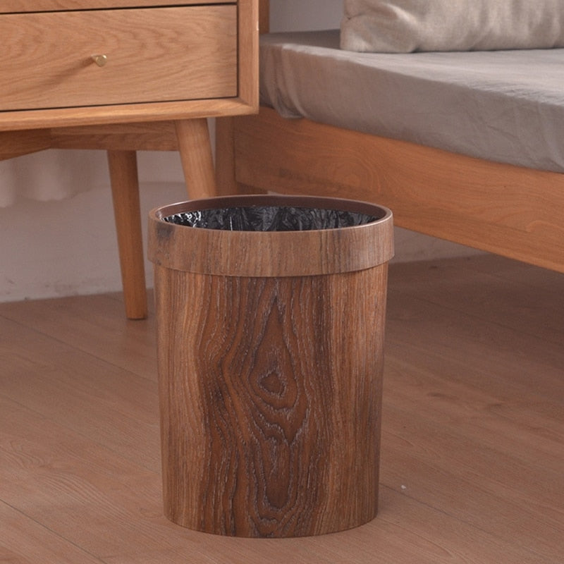 Nordisk Stil Minimalistisk Træ Affaldsbeholder – Moderne Hjem & Kontor Trash Bins & Waste Solutions Tech Butik