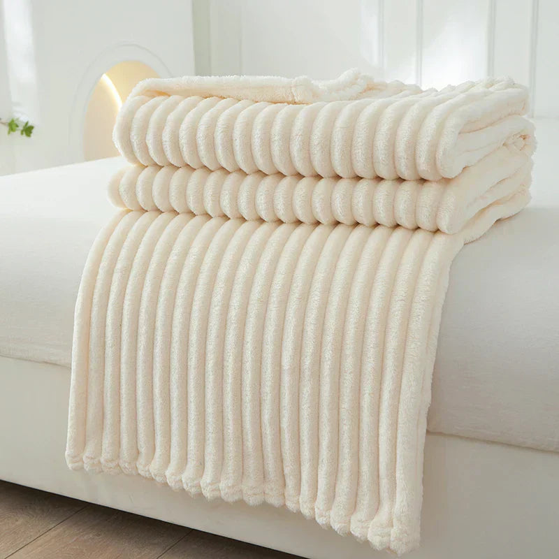 Bredstribet Flanel Fleece Tæppe – Blødt, Varmt og Ultra-Hyggeligt Cotton Blankets Tech Butik