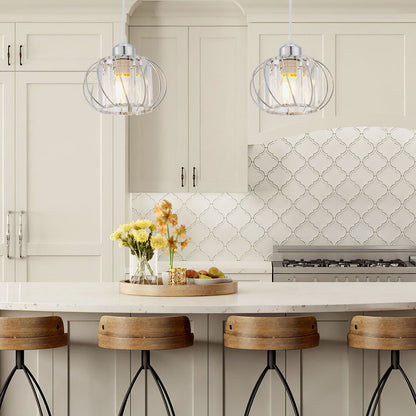 Stilfuld Globulær Glas Pendellampe - Minimal Elegance til Moderne Hjem Ceiling Light Tech Butik