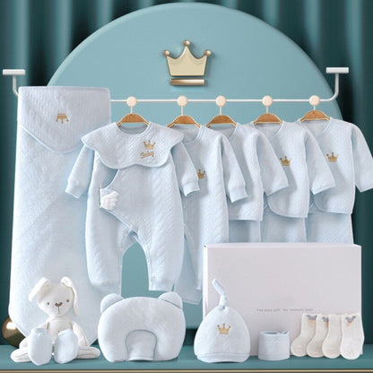 Nyfødt baby Luksussæt – Komfort, Stil & Gennemført Gave Tech Butik Blå 3-6M