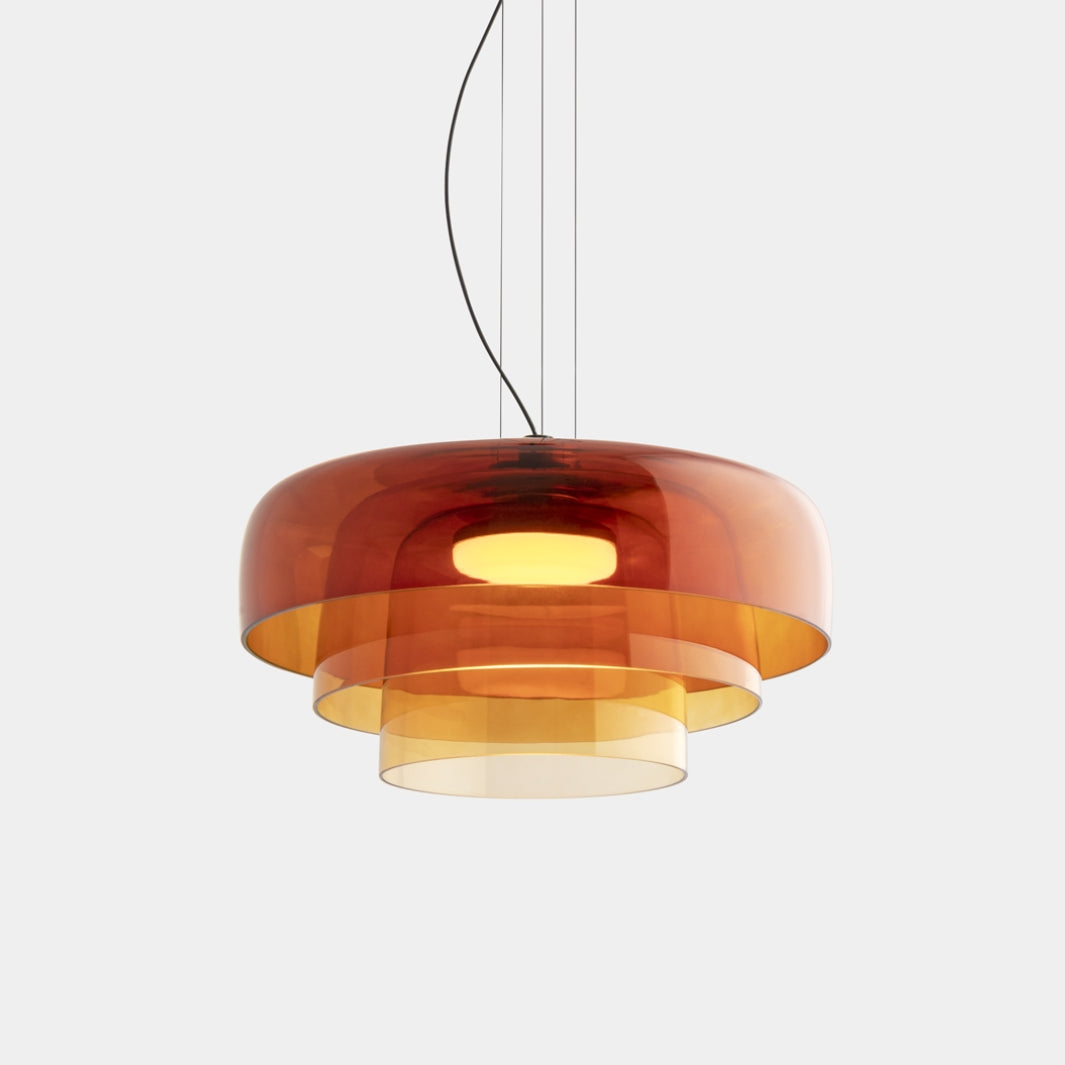 Nordisk Glaspendelampe – Minimalistisk Elegance til Dit Hjem pendant light Tech Butik Orange 3 levels-D42*H26cm