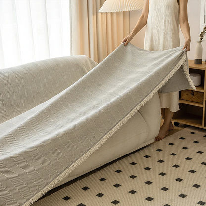 Elegant Chenille Sofabetræk – Blød Følelse med Stilfulde Frynser Sofa Covers Tech Butik