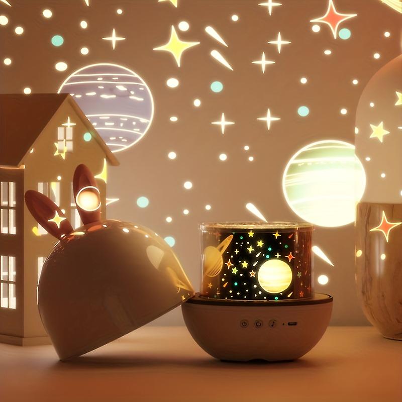 Magisk Stjernehimmel Projektor – Fortryllende Natlys & Beroligende Musik til Børneværelser Table lamp Tech Butik