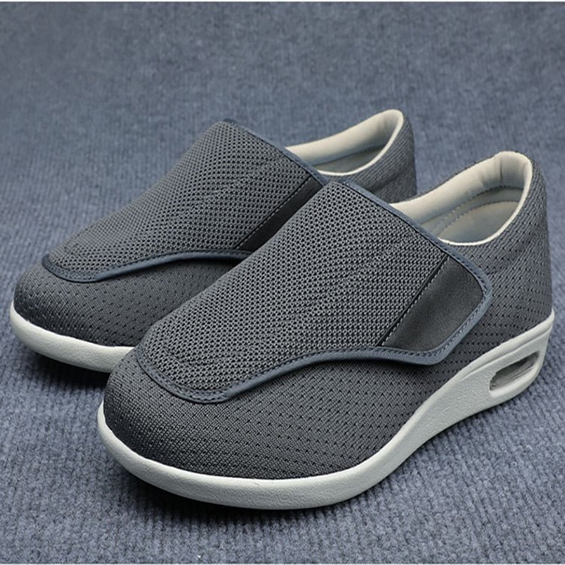 Bred Ortopædisk Sko til Diabetikere – Komfort og Støtte til Følsomme Fødder Shoes Tech Butik Mørkegrå 36