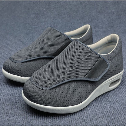 Bred Ortopædisk Sko til Diabetikere – Komfort og Støtte til Følsomme Fødder Shoes Tech Butik Mørkegrå 36