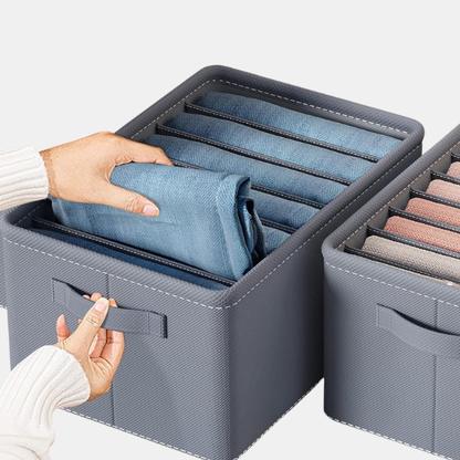 Foldbar Tøjorganisator til Skuffeskab – Jeans- og Bukseopbevaring Tech Butik