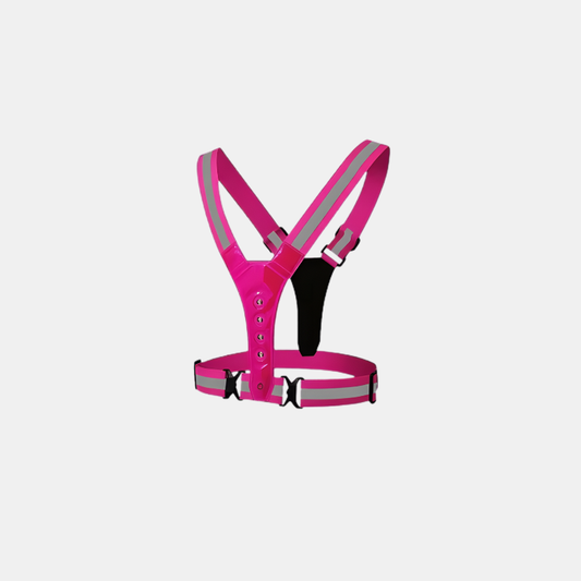 Sikkerheds LED Løbeveste – Lys til Aften- & Morgenture Reflective Gear Tech Butik Pink