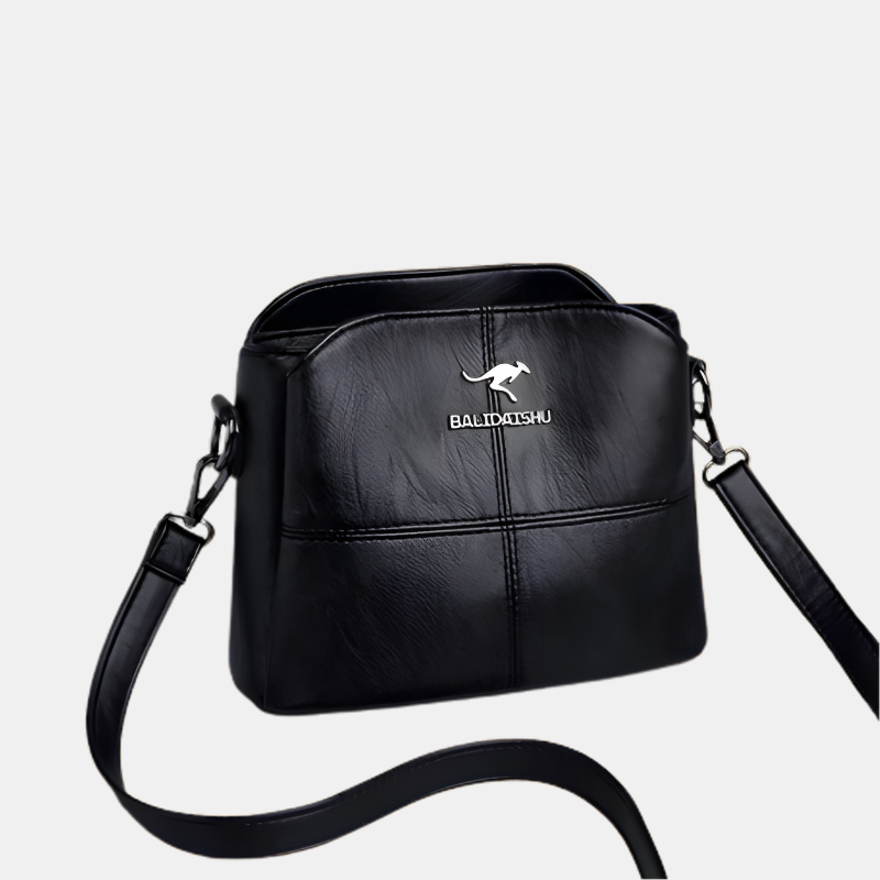 Stilfuld Lædertaske – Slidstærkt Ægte Læder til Daglig Brug Bags Tech Butik Sort