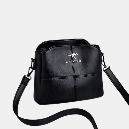 Stilfuld Lædertaske – Slidstærkt Ægte Læder til Daglig Brug Bags Tech Butik Sort