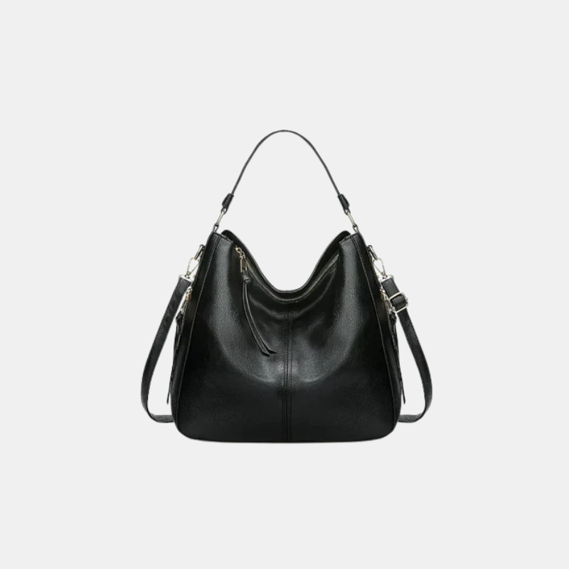 Klassisk Lædertaske – Komfortabel Skuldertaske til Kvinder Bags Tech Butik Sort