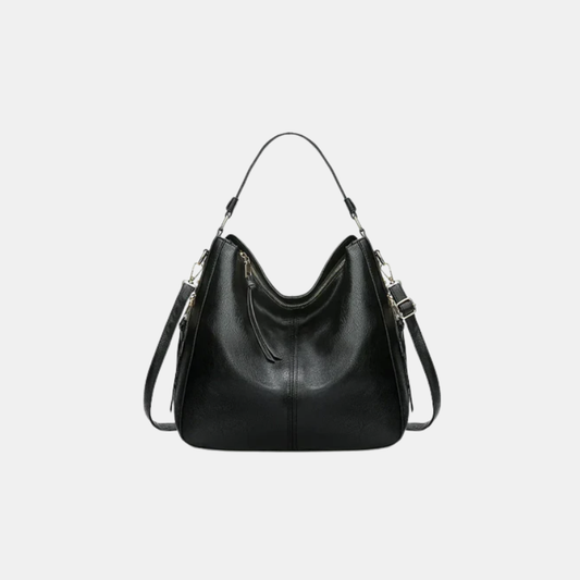 Klassisk Lædertaske – Komfortabel Skuldertaske til Kvinder Bags Tech Butik Sort