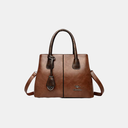 Vintage Lædertaske – Rummelig Skuldertaske til Kvinder Bags Tech Butik Brun