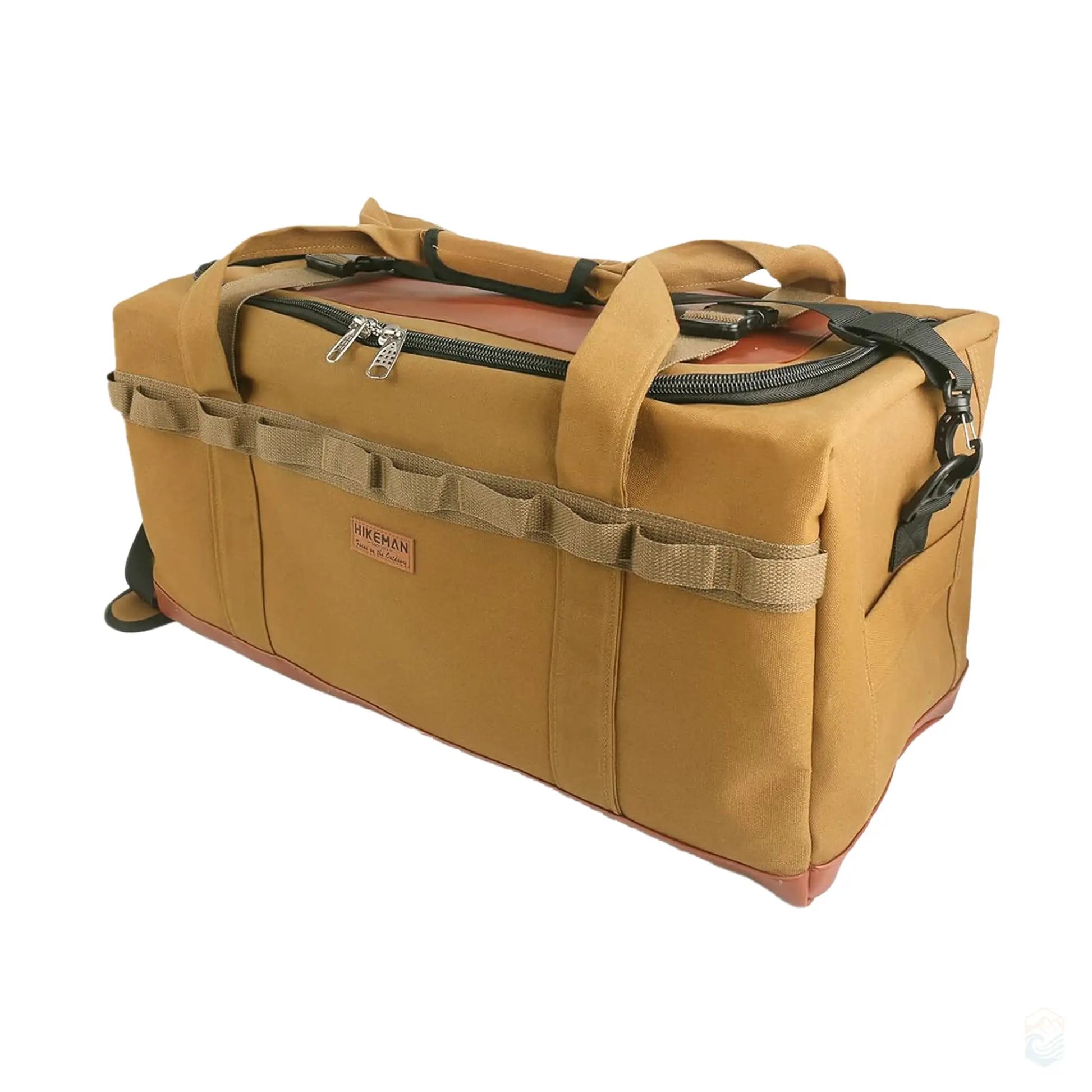 Hikeman 120L Robust Canvas Udendørsudstyrstaske med Smart Organisering Campingudstyr Tech Butik