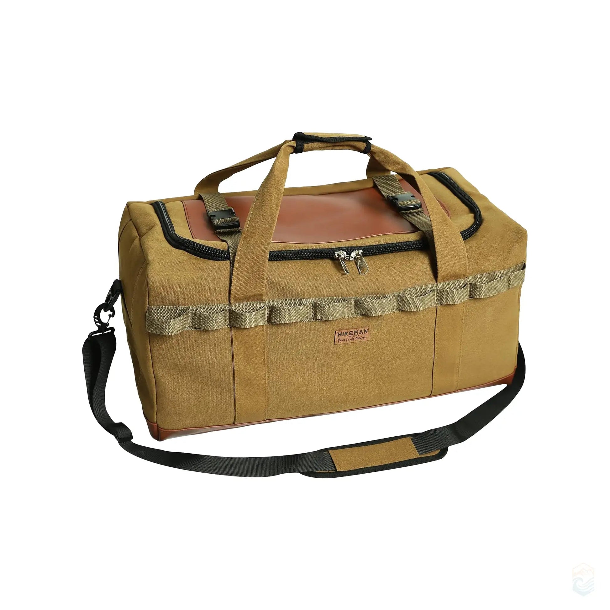 Hikeman 120L Robust Canvas Udendørsudstyrstaske med Smart Organisering Campingudstyr Tech Butik