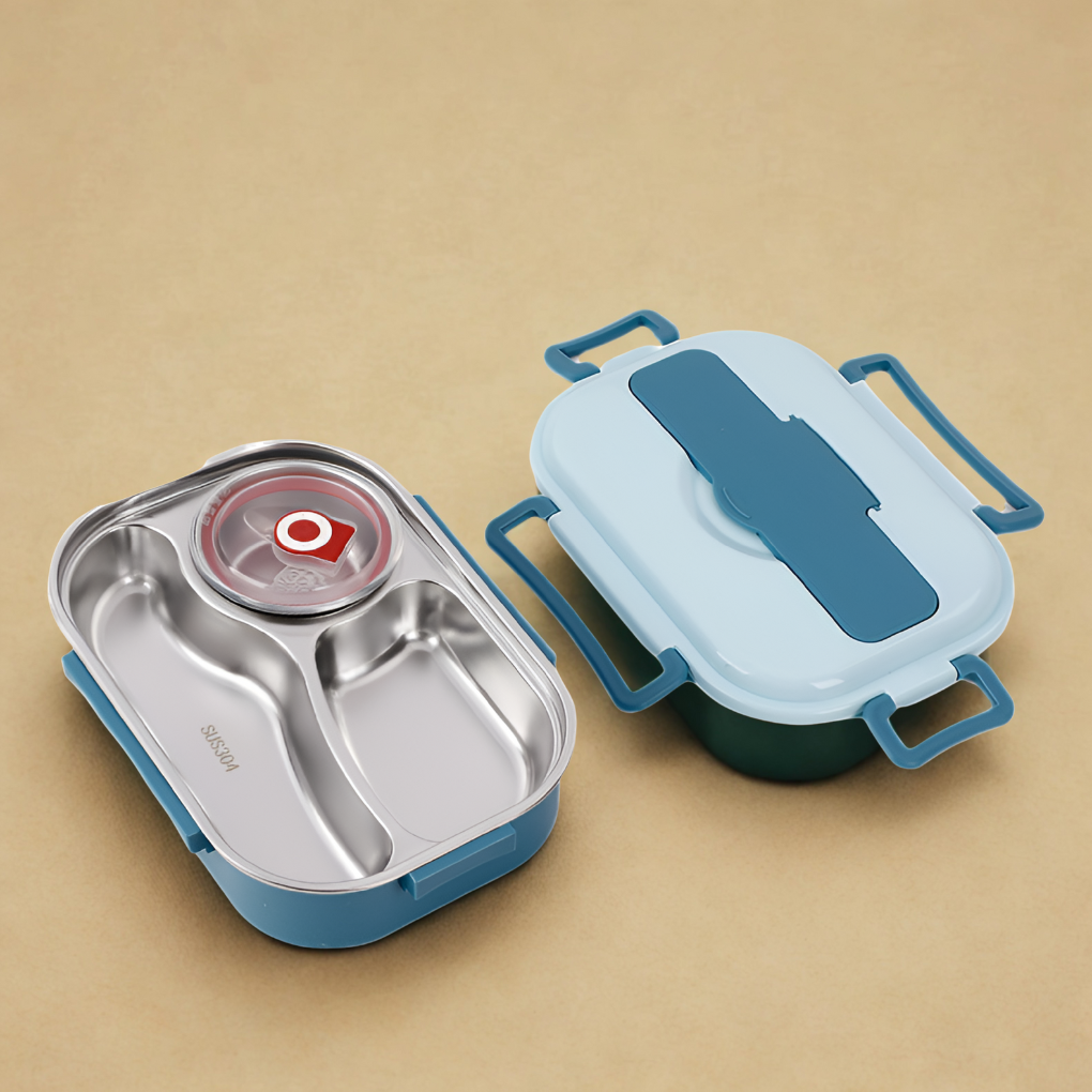 Premium Termisk Madkasse – Lækagesikker, Holdbar & Temperaturbevarende Lunch Containers Tech Butik Blå