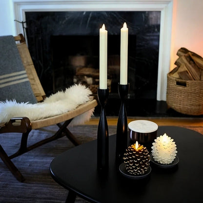 Flameless Kogler Stearinlys – Hyggeligt Skær med Rustik Charm Home & Decor Tech Butik