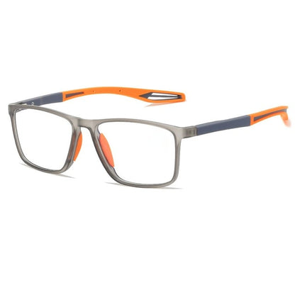 Multifokale læsebriller til mænd og kvinder – Højkvalitets polycarbonat Eye Glasses Tech Butik Orange +0.00 / Ingen dioptri