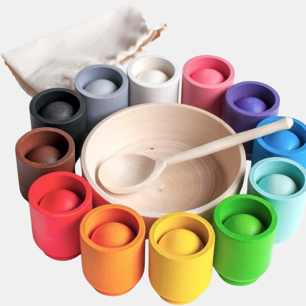 Farvesorteringslegetøj i Træ – Lær Farver Gennem Leg | Ordningsspil Educational Toys Tech Butik