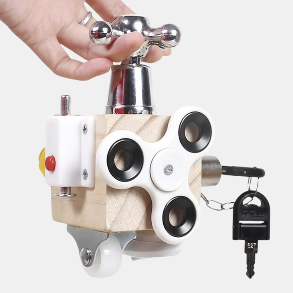 Udvikler finmotorik – Busy Cube Træterning Educational Toys Tech Butik Mekanisk