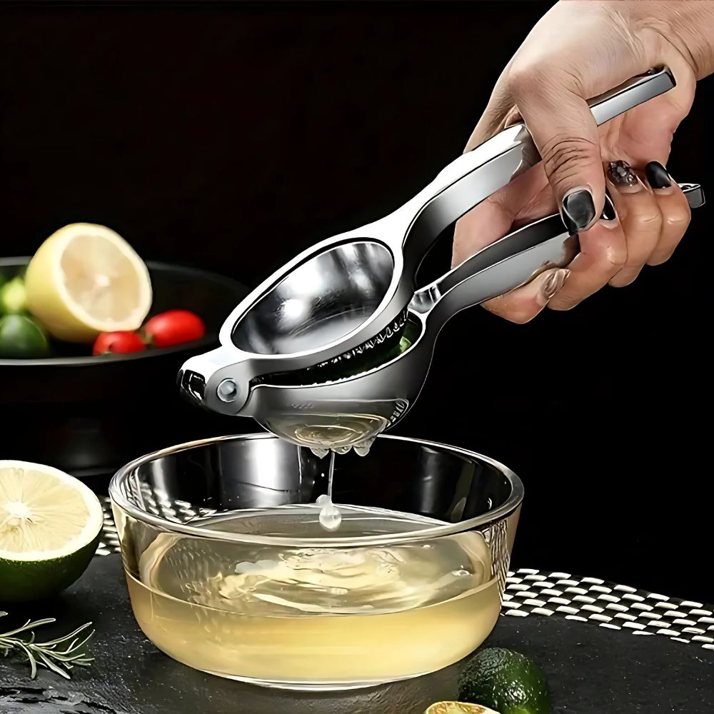 Rustfrit Stål Citronsqueezer – Kompakt Citruspresser til Daglig Brug Cooking Utensils Tech Butik