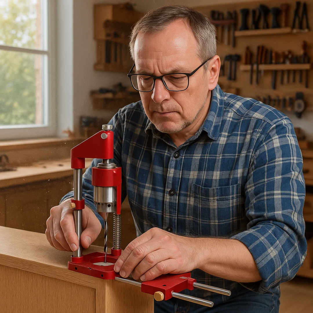 Skabelon Guide til Borebits til Træarbejde – Præcisionsværktøj til Nøjagtige Hjemmeprojekter DIY Tools Tech Butik