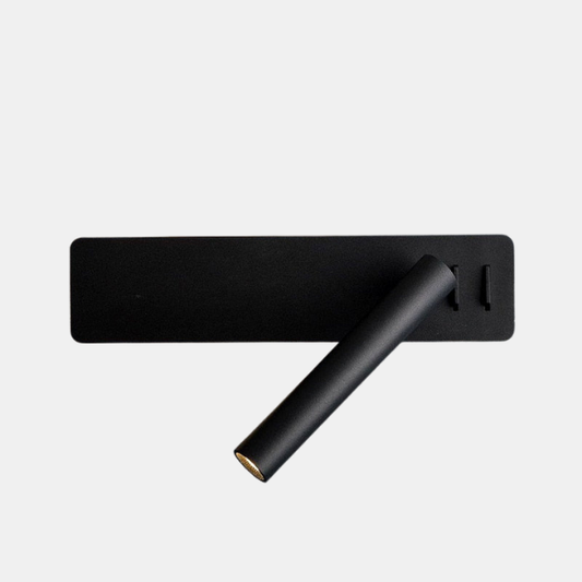 Drejbar LED Væglampe til Seng – Minimalistisk Læselampe Wall Lamp Tech Butik Sort