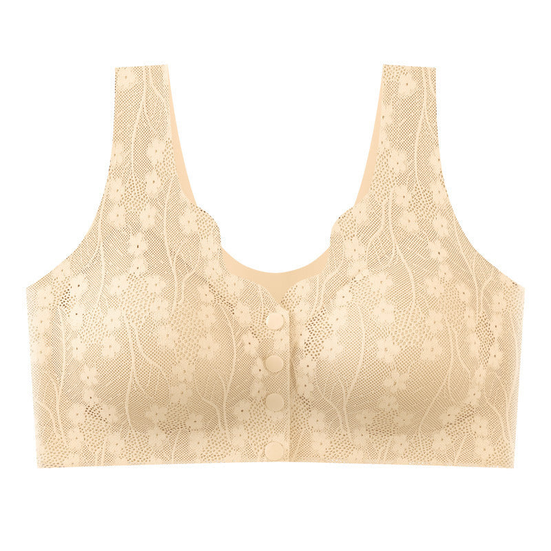 Front-Knappet BH – Komfort Hele Dagen med Sikker Støtte Convenient button bra Tech Butik Beige M