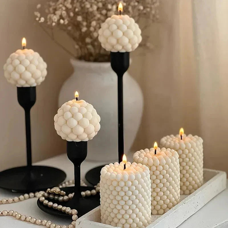Kreativ Fleksibel Bobleform Stearinlys Form Lamp Tech Butik
