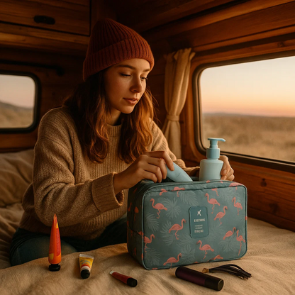 Vandafvisende Rejse Kosmetikpose med Krog – Elegant Organisering til Stressfri Rejser Bags, Pouches & Wallets Tech Butik