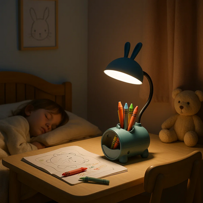 Kreativ LED Bordlampe med Penneholder – Funktionel og Stilfuld Belysningsløsning til Skrivebordet Table lamp Tech Butik