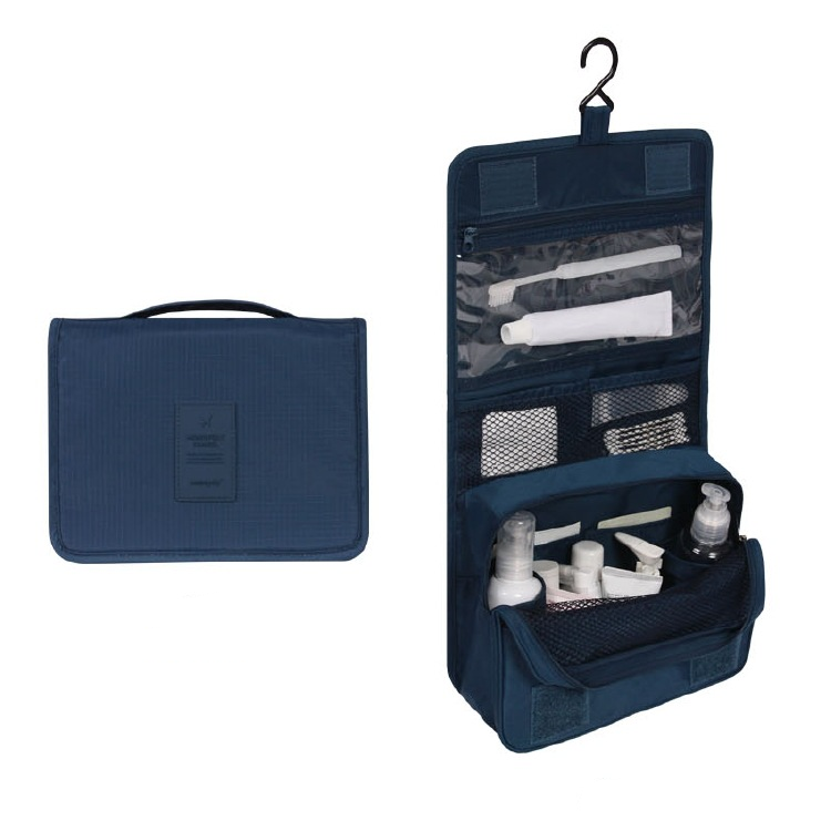 Vandafvisende Rejse Kosmetikpose med Krog – Elegant Organisering til Stressfri Rejser Bags, Pouches & Wallets Tech Butik Mørkeblå