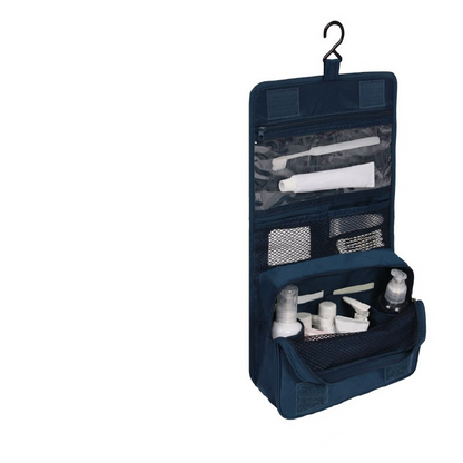 Toiletartikler Rejsetaske - Vandafvisende med Drejelig Krog Cosmetic & Toiletry Bags Tech Butik Mørkeblå 24 cm × 19 cm × 8 cm