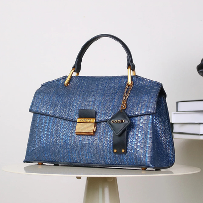 Taske med Slangetryk – Elegant Struktur og Moderne Design Tasker Tech Butik